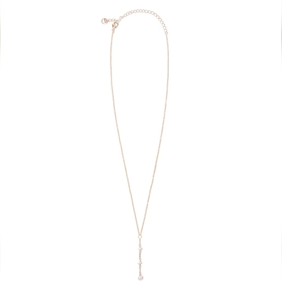 NWT Bychari Evelyn Coco Lariat necklace 16" w/ 3" extension 2-5mm pearls - Picture 2 of 5